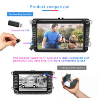 Écran IPS Android pour voiture, autoradio universel 2din pour VW Jetta Passat CC Caddy EOS Golf SEAT, lecteur multimédia radio 512 Go