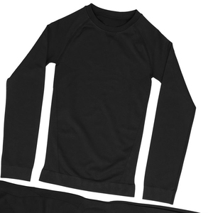 Conjunto térmico de manga larga para hombre CELINNE, mezcla de algodón, camiseta de cuello redondo y pantalones con cintura elástica, conjunto de capa base transpirable y cómoda - Product Image 4