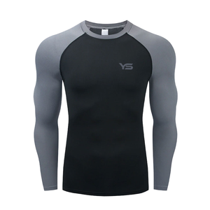 Hot Selling <b>Custom</b> <b>Compression</b> Crew Neck Fitness <b>Shirt</b> for Adults Online Breathable Feature - Product Image 1