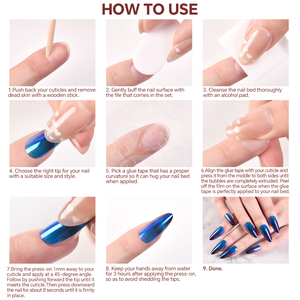 10 faux ongles à presser effet œil de chat, de luxe, courts, carrés, en ABS, avec colle gelée, plusieurs styles - Product Image 6
