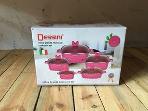 10Pcs <span class=keywords><strong>Dessini</strong></span> Spuitgieten <span class=keywords><strong>Non</strong></span>-<span class=keywords><strong>stick</strong></span> Nonstickaluminum Kookgerei <span class=keywords><strong>Set</strong></span> Met Vierkante Vorm - Product Image 5