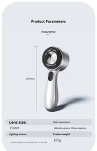 Lente d'<span class=keywords><strong>Ingrandimento</strong></span> 10x con Luce UV HD Alta Magnificazione con <span class=keywords><strong>Scala</strong></span> Ricaricabile Analizzatore della Pelle - Product Image 6