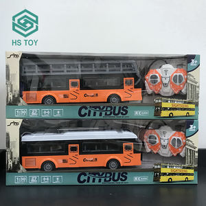 Voiture télécommandée HS 4WD Light Elctronic Para Nios, Bus de ville à <span class=keywords><strong>Double</strong></span> pont, jouet voiture RC avec échelle 1 30 - Product Image 6