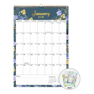 <span class=keywords><strong>Calendrier</strong></span> de bureau et mural personnalisé en papier couleur, 12 mois avec horloge, planificateur promotionnel - Product Image 1