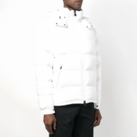 Blouson d'hiver 2026 personnalisé réversible pour homme, coupe courte et carrée, en coton matelassé avec fermeture éclair et capuche