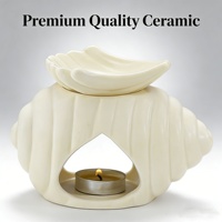 Nouvelle Décoration de Chambre à Coucher : Mini Cheminée en Céramique pour Encens, Porte-Bougie Chauffe-Plat et Brûleur d'Huiles Essentielles