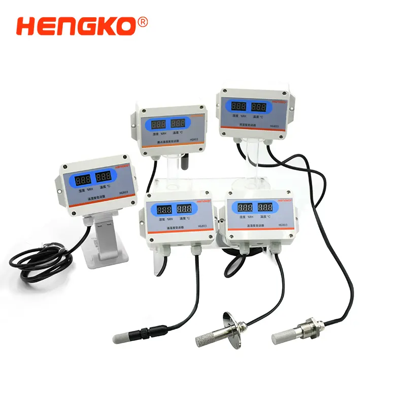 Hg803 Rht Zender Roestvrijstalen Sonde Temp Vochtigheid Sensor Transducer 4-20ma Rs485 0-5V 0-10V