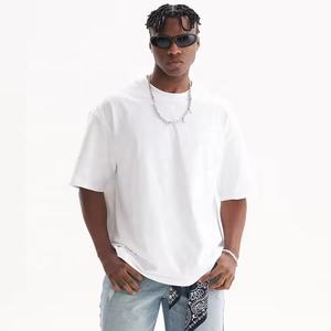 T-shirt à épaules tombantes 100% coton pour hommes T-shirt de fitness à manches courtes surdimensionné avec logo bouffant personnalisé 250 g/m² vente en gros - Product Image 1