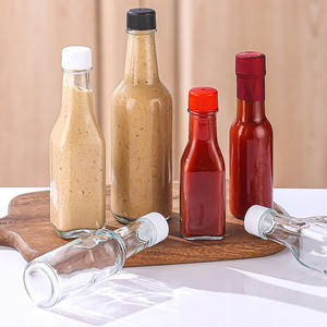 Bouteilles <span class=keywords><strong>de</strong></span> sauce piquante vides, bouteilles <span class=keywords><strong>de</strong></span> sauce chili et tomate avec bouchons à vis en plastique - Product Image 1
