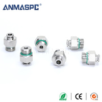 Raccord rapide droit à filetage mâle série G ANMASPC PC en acier inoxydable 304/316, 0-1,5 Mpa, pour tuyau pneumatique