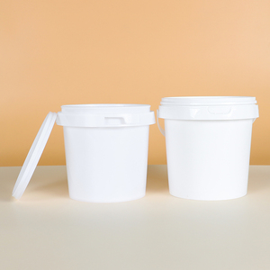 ホワイトHDPE貯蔵ペール0.5-1L不透明マットキャリーハンドル付き食品スナック & 工業材料容器 - Product Image 2