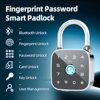 Cadenas intelligent IP65 avec application Tuya, accès par Bluetooth, carte PIN et clé pour la sécurité extérieure