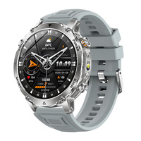 Montre connectée AK106 pour hommes, fabriquée directement en usine, batterie de 1400 mAh, étanche IPX8, appels Bluetooth, robuste, sport de plein air, boussole, bracelet en silicone