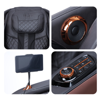 Fauteuil de massage familial pour salon avec rail SL allongé, massage par airbag, compresse chaude, musique Bluetooth et rouleaux pour les pieds