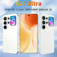 S26 Ultra 5G Smartphone Android 15 7,3 Zoll LCD 120Hz Display 16GB RAM 1TB ROM 108MP Kamera Dual SIM GPS