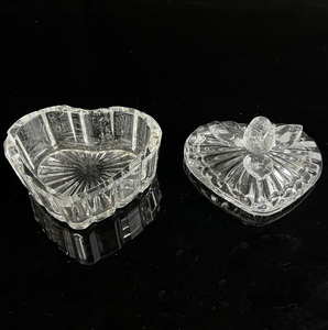 Trái Tim Jar Thủy Tinh Pha Lê Trang Sức Hộp Đính Với Hoa Nắp MH-QT0480 - Product Image 5