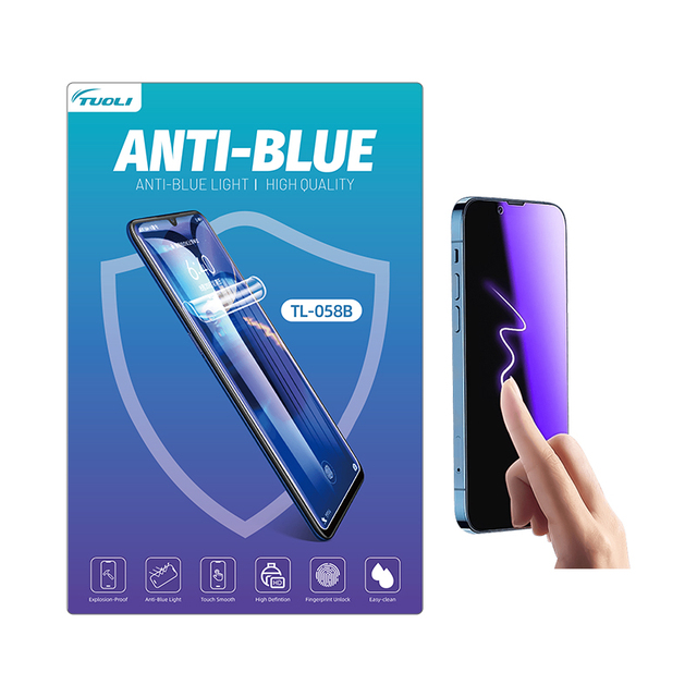 TuoLi OEM ODM Factory 180*120mm Anti-explosion Waterproof HD Matte Anti Blue Light Hydrogel Film Screen Protector