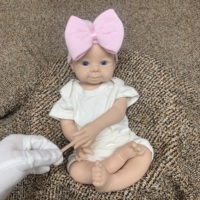 Poupées Reborn non peintes de 18 pouces en silicone platine, corps entier, pour nouveau-né fille, certifiées CE, anatomiquement correctes et flexibles