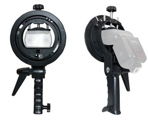 Kaliou e051 Bowens núi s-loại khung Chuck thuận tiện Flash Bracket với xử lý <span class=keywords><strong>Grip</strong></span> cho máy ảnh Photo Studio - Product Image 6