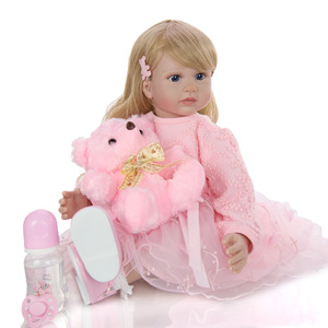 Poupée <span class=keywords><strong>reborn</strong></span> réaliste <span class=keywords><strong>60cm</strong></span> avec robe rose Look Like Real <span class=keywords><strong>reborn</strong></span> baby Baby <span class=keywords><strong>Reborn</strong></span> Doll Kits - Product Image 5