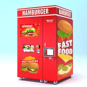 TCN-Máquina de venda automática de hambúrguer aquecida personalizada, totalmente automática, comida quente, fabricante chinesa