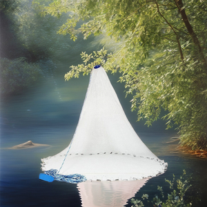 PA6 Monofilation Fischernetz 5ft Hand werfen Gussnetz verzinkt Sinker Landung Fischernetz für Outdoor-Angeln Garnelen und Krabben - Product Image 2