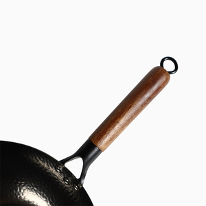 Ustensiles de cuisine chinois antiadhésifs compatibles induction, fond plat, poêles à frire, ultra-légères, en acier au carbone martelé, <span class=keywords><strong>wok</strong></span> de <span class=keywords><strong>Pékin</strong></span> - Product Image 6