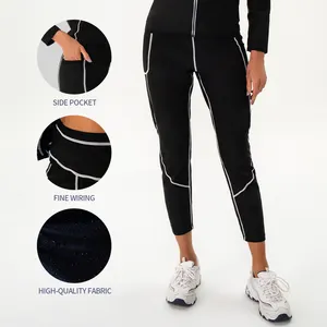 Individuelles Label Saunaanzug für Damen Gewichtsabnahme Sweat-Anzüge Fitnessstudio Training Übung Saunajacke Hosen ganzkörper