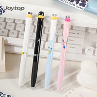 Stylo Gel Rotatif Joytop Personnalisé avec Logo, Motif Canard Amusant, en Plastique, Encre Noire 0,5 mm, Lot de 5 Couleurs, Nouveauté pour Étudiants
