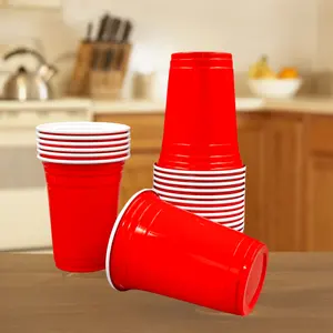 Kailiou Customized Branded Logo Reusable 16 Oz Plastic Disposable Pp Cups Custom Beerpong Set Beer Pong Party Cups Red Cup