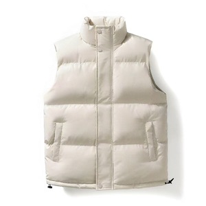 <strong>Navy</strong> Black White Puffer Vest Real Pictures Outer Wear Polyester Padding Vest Thick Winter Unisex <strong>Gilet</strong> for Men and <strong>Woman</strong> - Product Image 1