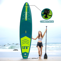 FUNWATER Planche de SUP gonflable en promotion, super large, 385 cm, charge lourde 215 kg, avec accessoires complets