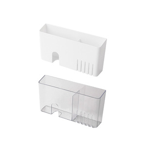 Transparent Wall Mounted Storage Box For Remote Control And Phone Organizer With Compartments Bedroom Living Room Desk Mount - Product Image 5