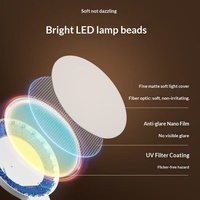 Lampu Cincin Layar Penuh Putih 450 Studio Profesional Portabel Klip Ponsel Lampu Kecantikan Lembut 10-50W