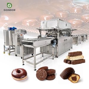 Machine à enrober les chocolats enrobés de cacahuètes de Guangzhou, modèle 80 L, référence RS200, <span class=keywords><strong>pour</strong></span> la fabrication de gâteaux de riz aux amandes et la tempérage - Product Image 1