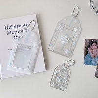 Porte-cartes de crédit transparent en PVC anti-RFID, design tendance, idéal pour les fans, petit présentoir de cartes