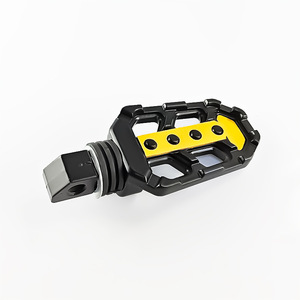 Pedal de Motocicleta Qiangye de Aleación de Aluminio con Ángulo Ajustable, Accesorio de Modificación para Vehículos Todoterreno, Negro y Amarillo - Product Image 1
