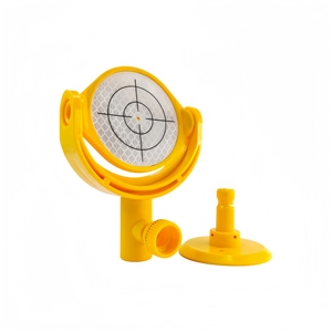 <span class=keywords><strong>Mini</strong></span>-prisme de topographie, cible réfléchissante avec support, en plastique ABS jaune, diamètre 60 mm, avec réticule imprimé - Product Image 5