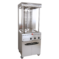 Un guichet Shawarma Restaurant gaz électrique Doner Kebab Machine Commercial 2 3 4 5 Brûleur Doner Kebab Machine