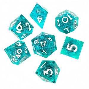 Juego de dados de resina estilo arena líquida afilada para manualidades personalizadas DND RPG juego de escritorio creativo dados de dragón y mazmorra - Product Image 2