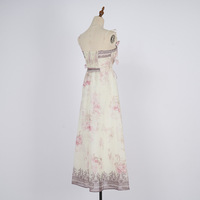 Robe Midi Vintage Élégante à Bretelles Imprimé Floral Style Plage Coréen pour Femme – Collection 2026
