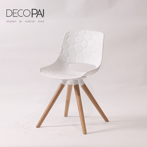 Nórdicos de plástico PP asiento de madera de <span class=keywords><strong>haya</strong></span> piernas silla lado diseño moderno Silla de comedor - Product Image 1
