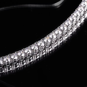 Men's Single Row 4mm Full Rhinestone Hip-Hop Tennis Chain <strong>Bracelet</strong> Fashion Wholesale <strong>Bracelets</strong> Cross-Border Style - Product Image 3