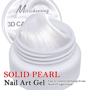 Solid Pearl <b>Nail</b> Art Gel Sculpting <b>Extension</b> Gel Strong Molding 3D Design Long Lasting Manicure Polish - Product Image 3