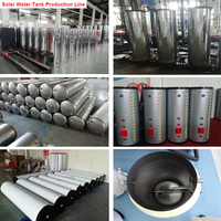 Calentador de Agua Doméstico BTE Solar de 150/200 Litros con Tanque de Esmalte Plano y Sistema de Termosifón para 4-5 Personas, Mercado Sudamericano