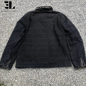 Veste tactique M-65 LARSUR personnalisée en nylon/coton délavé effet vieilli avec plusieurs poches pour <span class=keywords><strong>homme</strong></span> - Product Image 4