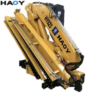 8 TON Folding Arm Truck Mounted Crane With Remote Wireless Control For Construction