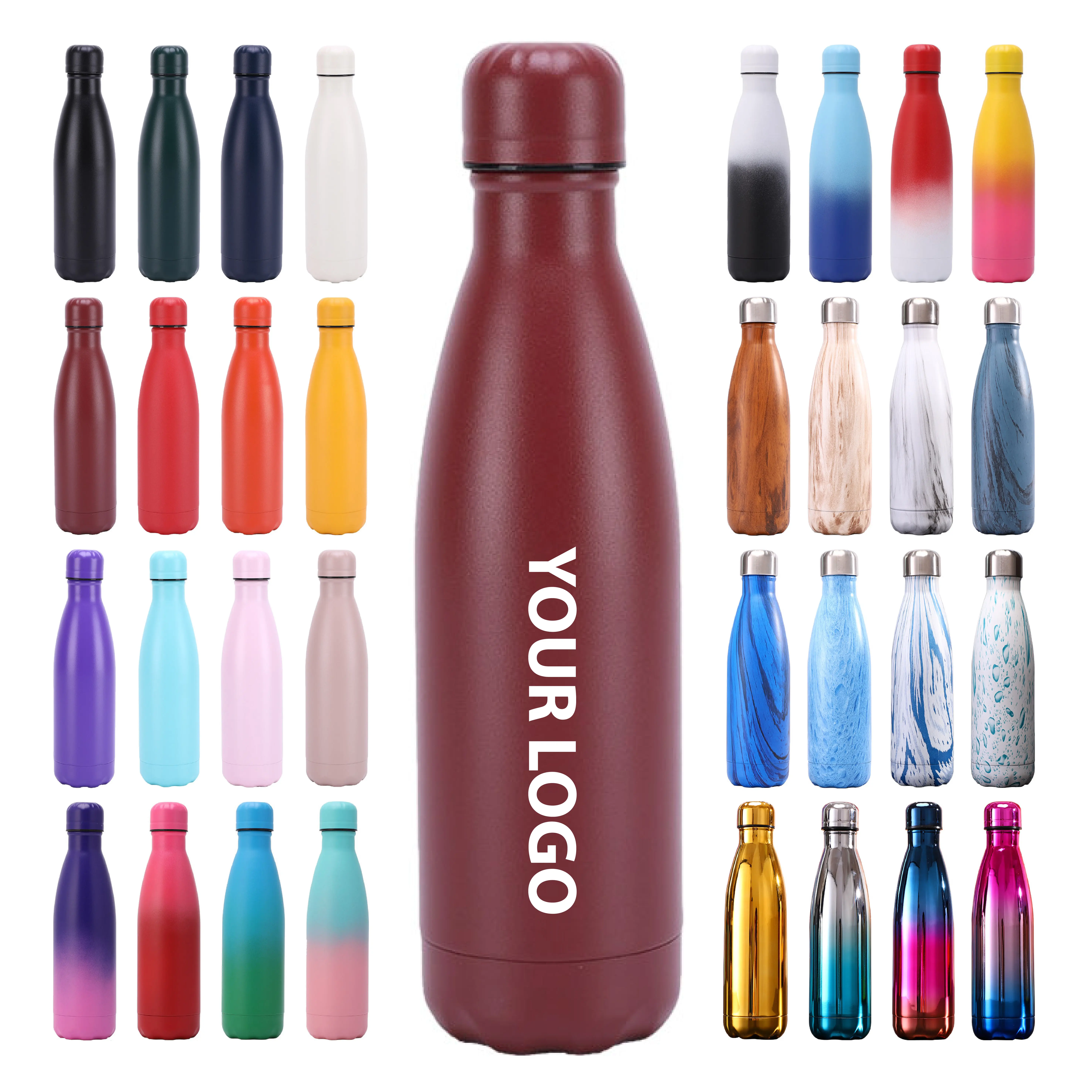 Offre Spéciale 2024 bouteille thermos personnalisée 500ml flacon à vide à double paroi bouteille d'eau isolée de voyage en acier inoxydable avec logo