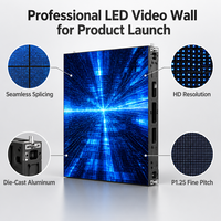 Écran LED de location P1.25 500x500mm en aluminium moulé sous pression, mur vidéo LED HD à raccordement sans soudure pour événement de lancement de produit