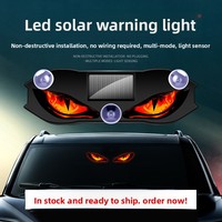 Lumière décorative populaire pour voiture, lumière d'ambiance LED sans fil à énergie solaire avec yeux dynamiques effet œil de démon